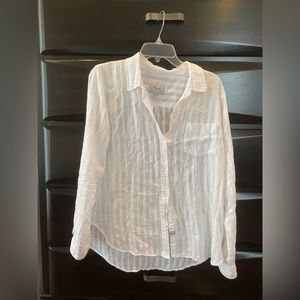 Rails white button up cotton shirt
